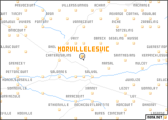 map of Morville-lès-Vic