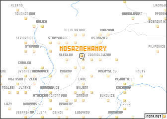 map of Mosazné Hamry