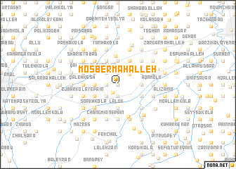 map of Moşber Maḩalleh