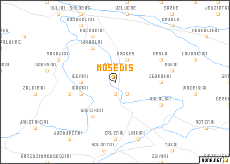 map of Mosėdis