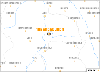 map of Mosenge-Gunga