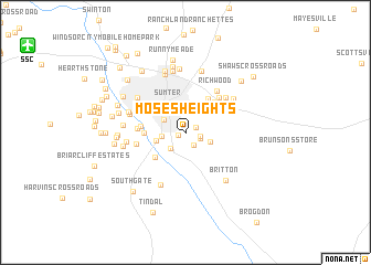 map of Moses Heights