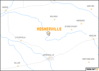 map of Mosherville