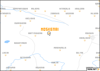 map of Moškėnai