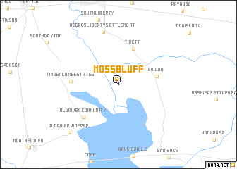 map of Moss Bluff