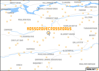 map of Mossgrove Cross Roads