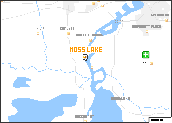 map of Moss Lake