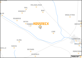 map of Moss Neck