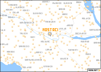 map of Mostaći