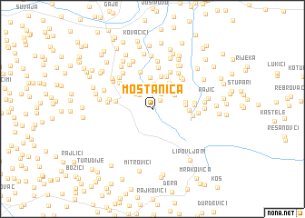 map of Moštanica