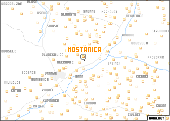 map of Moštanica