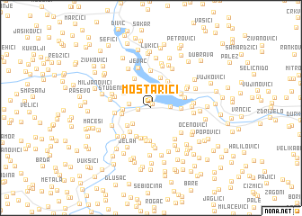 map of Mostarići