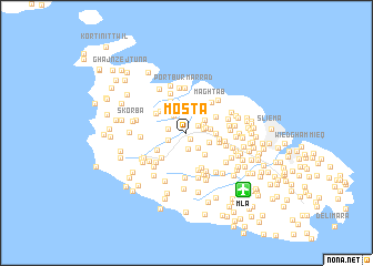 Mosta Malta Map Nona Net   Locmap MOSTA 14.2575556X35.7891667X14.5935556X36.0291667 