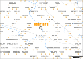 map of Mostiště