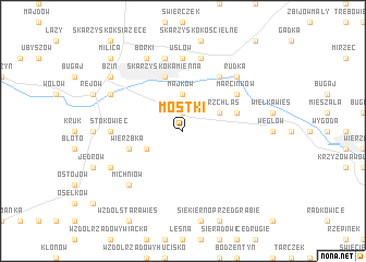 map of Mostki