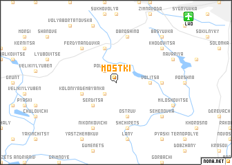 map of Mostki