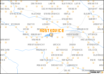 map of Mostkovice