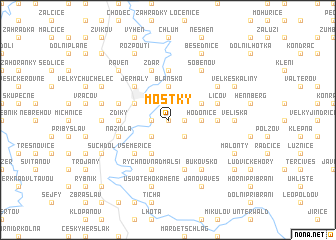 map of Mostky