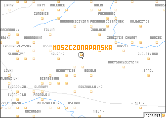 map of Moszczona Pańska