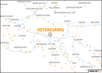 map of Mo‘tamedābād