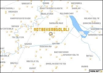 map of Moţbek-e ‘Abd ol ‘Alī