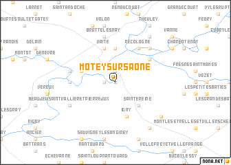 map of Motey-sur-Saône