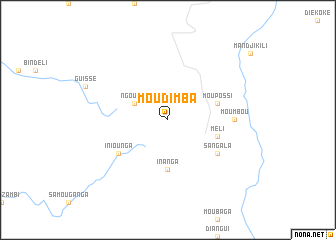 map of Moudimba