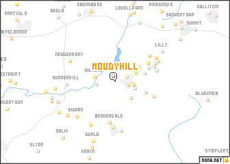 map of Moudy Hill