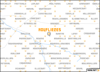 map of Mouflières