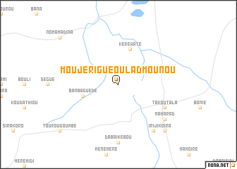 map of Moujerigué Oulad Mounou