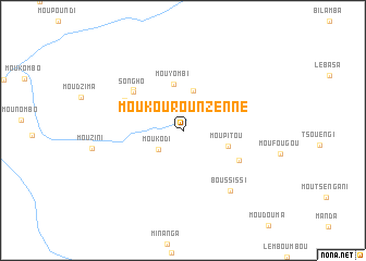 map of Moukourounzenné
