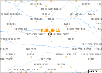 map of Moularès