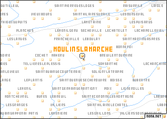 map of Moulins-la-Marche