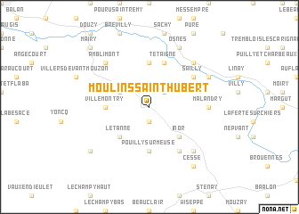 map of Moulins-Saint-Hubert