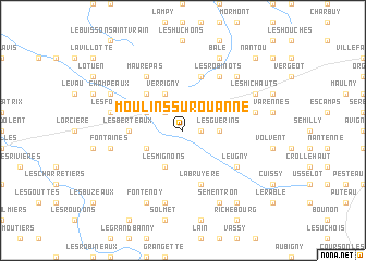 map of Moulins-sur-Ouanne