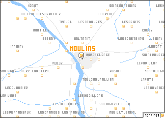 map of Moulins