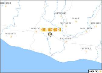 map of Moumahaki