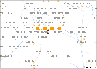 map of Moundoun Kao