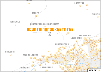 map of Mountain Brook Estates