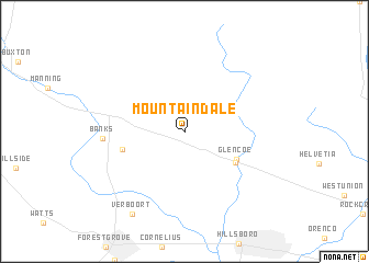 map of Mountaindale