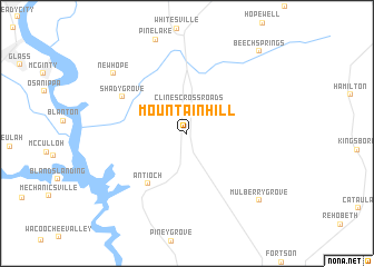 map of Mountain Hill