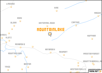 map of Mountain Lake