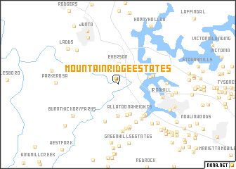 map of Mountain Ridge Estates