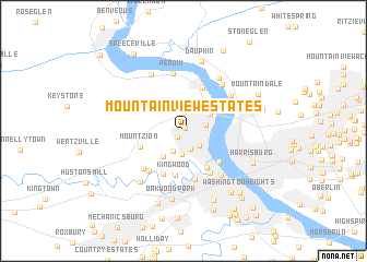 map of Mountain View Estates