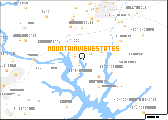 map of Mountain View Estates