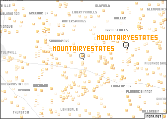 map of Mount Airy Estates