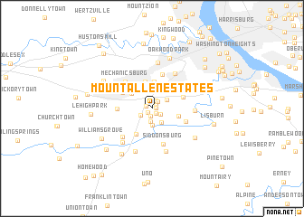 map of Mount Allen Estates