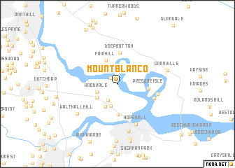 map of Mount Blanco