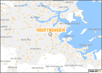 map of Mount Bowdoin