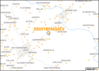 map of Mount Braddock